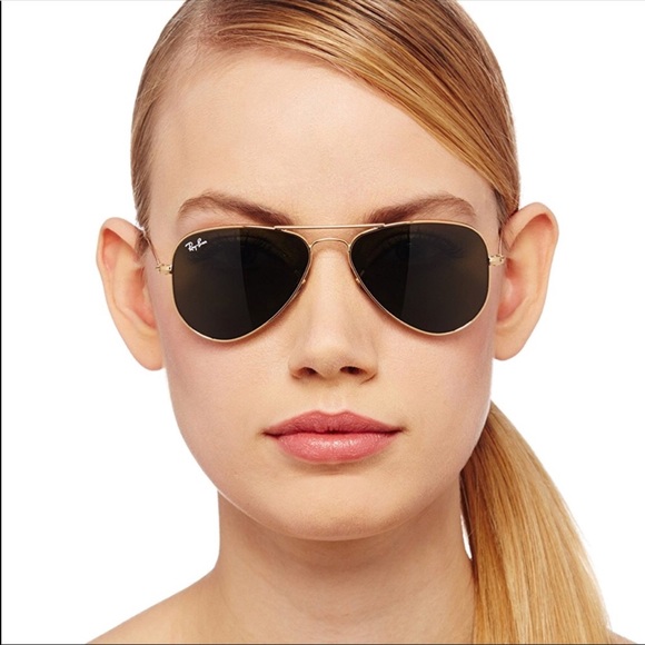 ray ban small aviator size